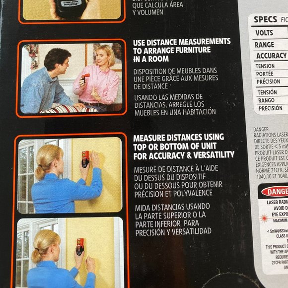 💰 5 FOR $40 / BLACK & DECKER MARKSMAN DISTANCE MEASURER (BNIB) - Picture 5 of 5